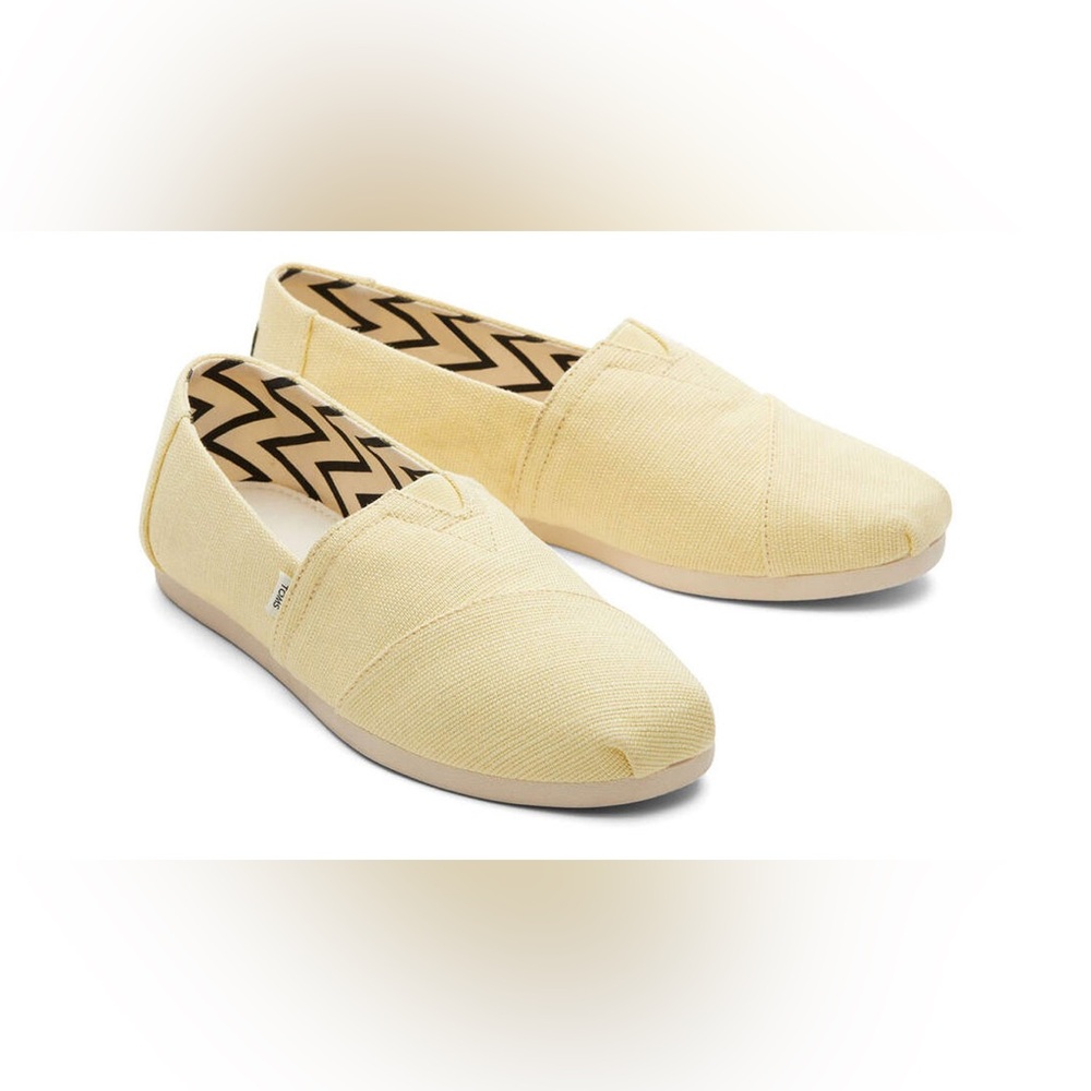 BNIB TOMS Alpargata Heritage Canvas Banana Yellow
